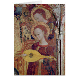 Músicos del ángel de la pintura de la Virgen y d