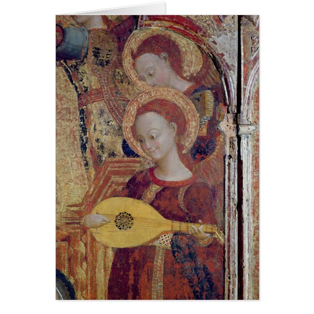 Músicos del ángel de la pintura de la Virgen y del (Frente)