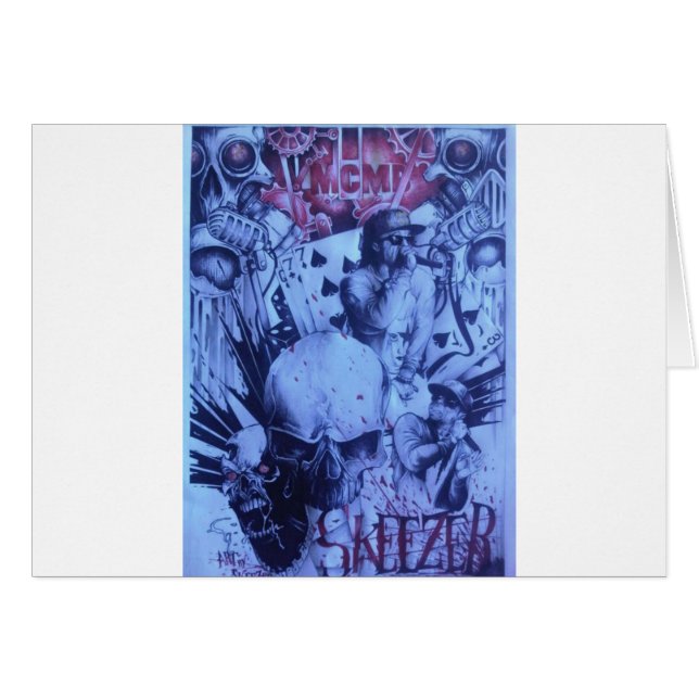 Músicos pop Blue Purple Art Print (Anverso (Horizontal))