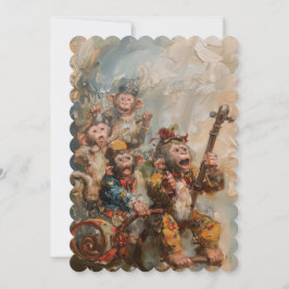 Músicos - Tamaño plano de la invitación 12,7 cm x 