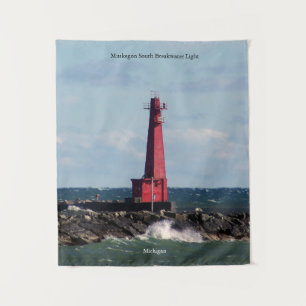 Muskegon South Breakwater Light tapiz