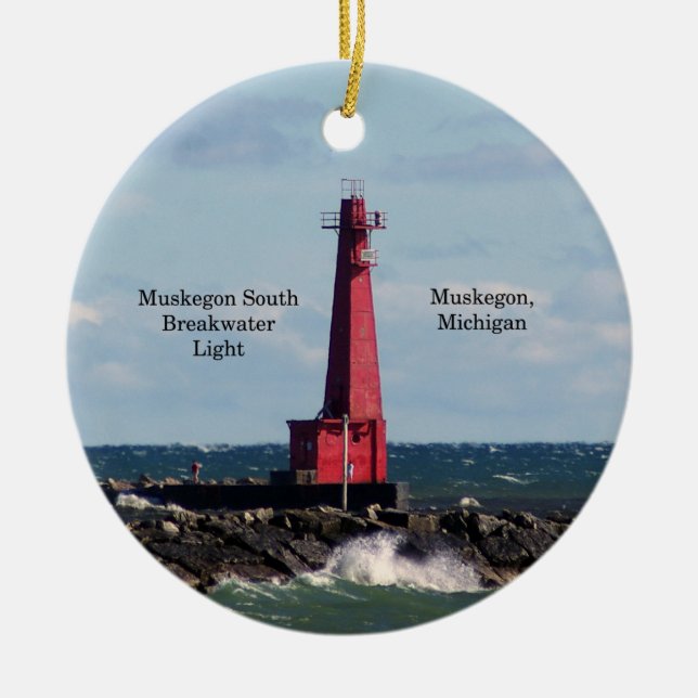 Muskegon South Breakwater Ornamento ligero (Frente)