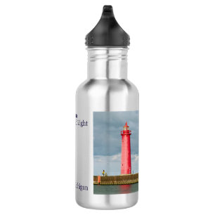 Muskegon South Pierhead Botella de agua ligera