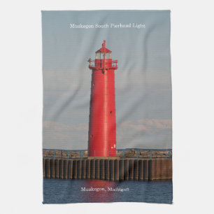 Muskegon South Pierhead Toalla de cocina ligera