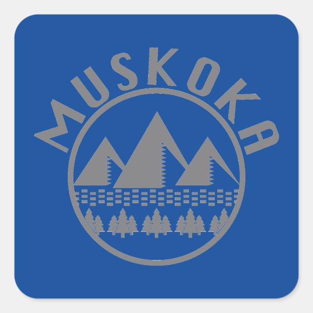 Muskoka Design - Pegatinas cuadrados (Anverso)