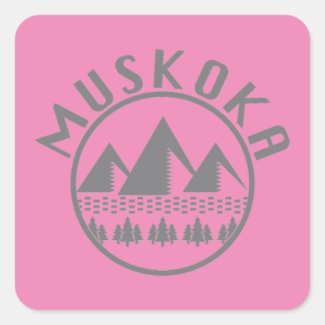 Muskoka Design - Pegatinas cuadrados (Anverso)