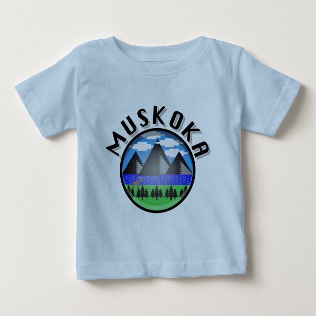 Muskoka Design (Versión 2) - Baby Fine Jersey T-Sh (Anverso)
