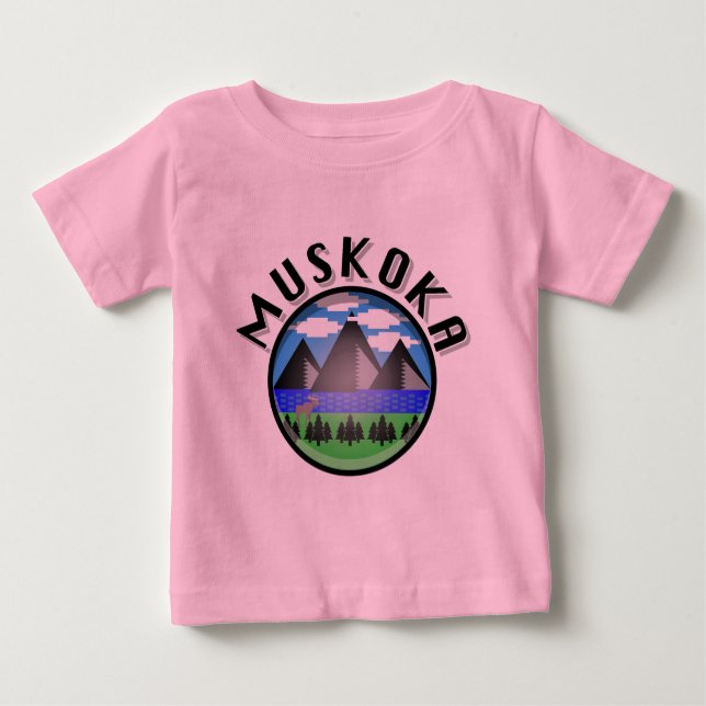 Muskoka Design (Versión 2) - Baby Fine Jersey T-Sh (Anverso)