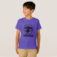 Muskoka Ontario Kayaker - Camiseta básica para niñ