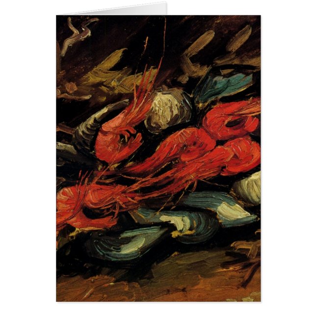 Muslos y camarones por Vincent van Gogh Card (Frente)