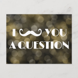 Mustache Bash Pregunta Bokeh Ilumina Invitaciones