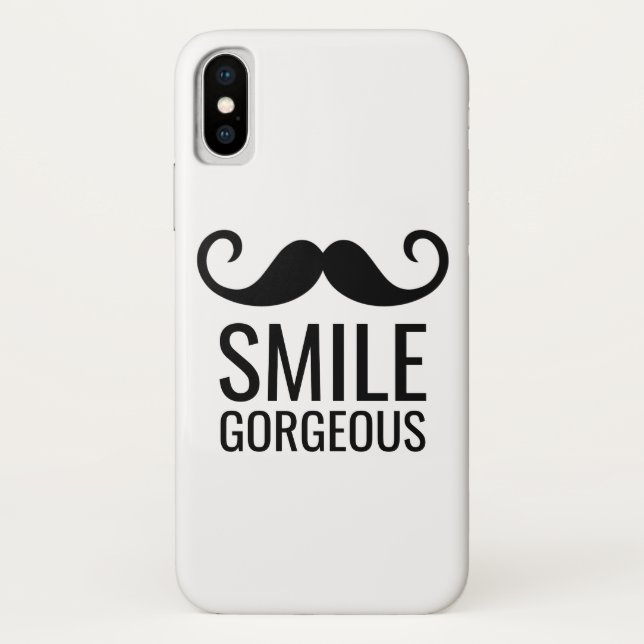 Mustache COLORIZA el Funda del iPhone X de fondo (Reverso)
