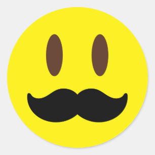 Mustache Emoji Man Pegatinas