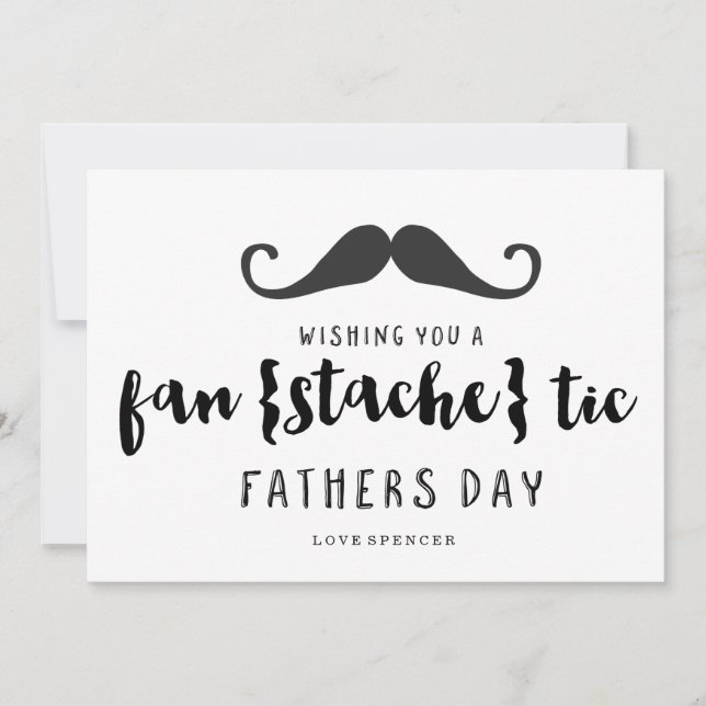 MUSTACHE FANTÁSTICO | TARJETA DEL DÍA DE LOS PADRE (Anverso)