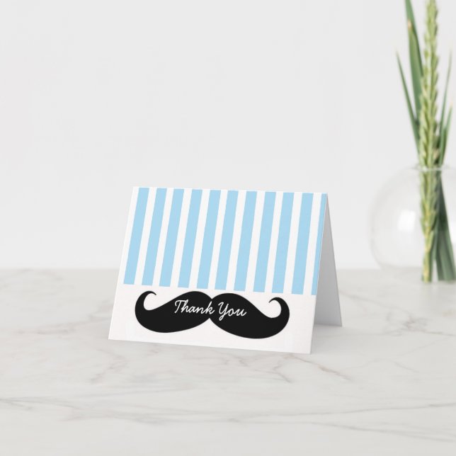 Mustache LIl Man Gracias Tarjeta de Nota (Anverso)