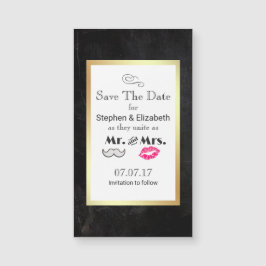 Mustache & Lips Mr. y la Sra. Save the Date