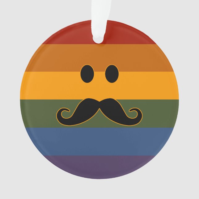Mustache Ornamento del personalizado del Orgullo (Anverso)