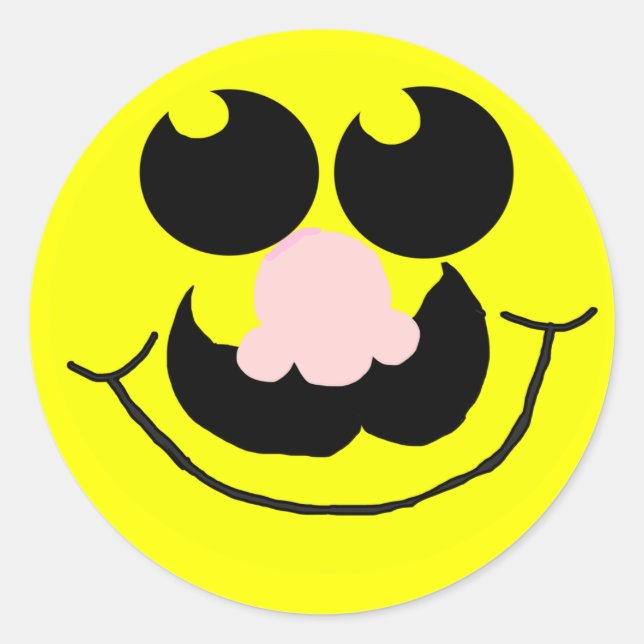 Mustache Pegatina (Anverso)