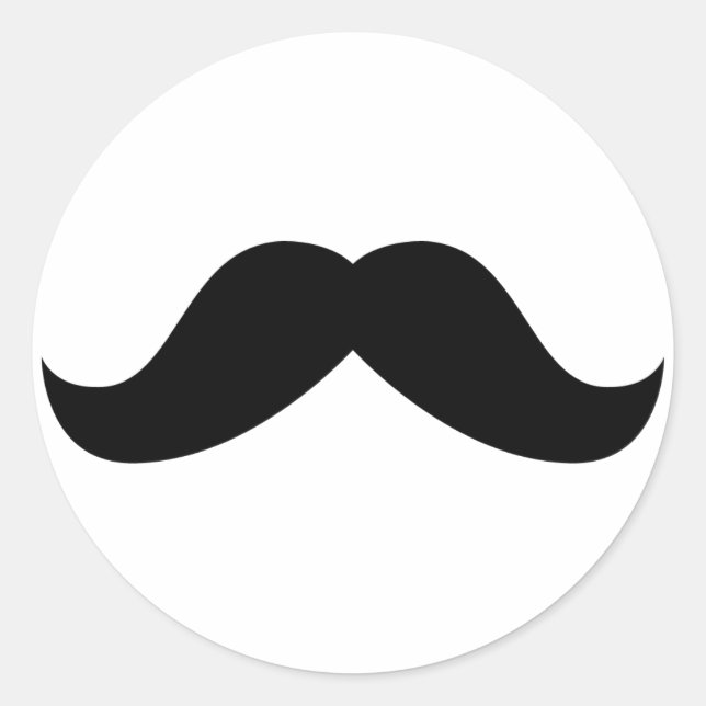 Mustache Pegatina (Anverso)