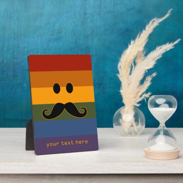 Mustache Placa personalizado del Orgullo (Lado)