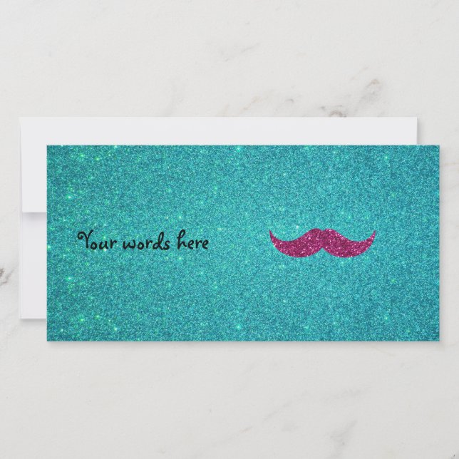 Mustache rosa purpurina (Anverso)