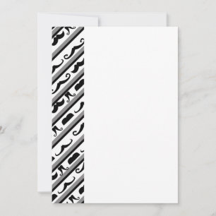 Mustache Stripes Invitación