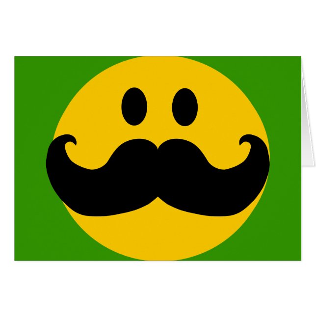 Mustache Yellow Happy Face (Anverso (Horizontal))