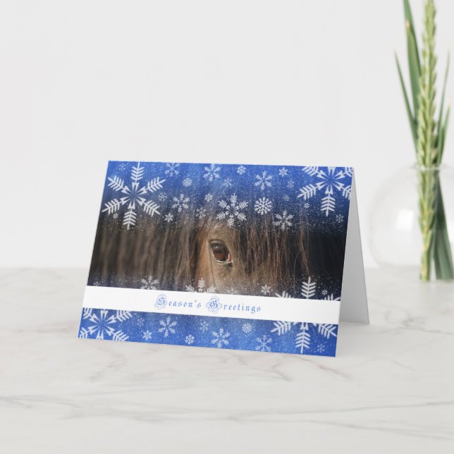 Mustango negro - tarjeta del día de fiesta 5x7 (Anverso)