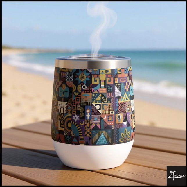 Muted Earthy Folk Art Patchwork Quilt (Subido por el creador)