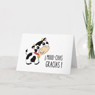 Muu-chas Gracias Tarjeta Español