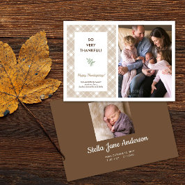 Muy Agradecido | Anuncio de nacimiento Acción de G