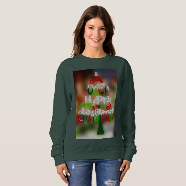 muy alegre navidad sudaderas mujeres (Anverso completo)