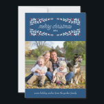 Muy alegre tarjeta de foto de vacaciones.<br><div class="desc">Una tarjeta de foto de vacaciones con borde decorativo y alegre texto de navidad.</div>