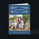 Muy alegre tarjeta de foto de vacaciones.<br><div class="desc">Una tarjeta de foto de vacaciones con borde decorativo y alegre texto de navidad.</div>