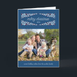Muy alegre tarjeta de foto de vacaciones.<br><div class="desc">Una tarjeta de foto de vacaciones con borde decorativo y alegre texto de navidad.</div>