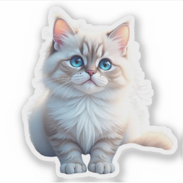 “Muy Bonito – Pegatina de Gato Divertido” (Anverso)