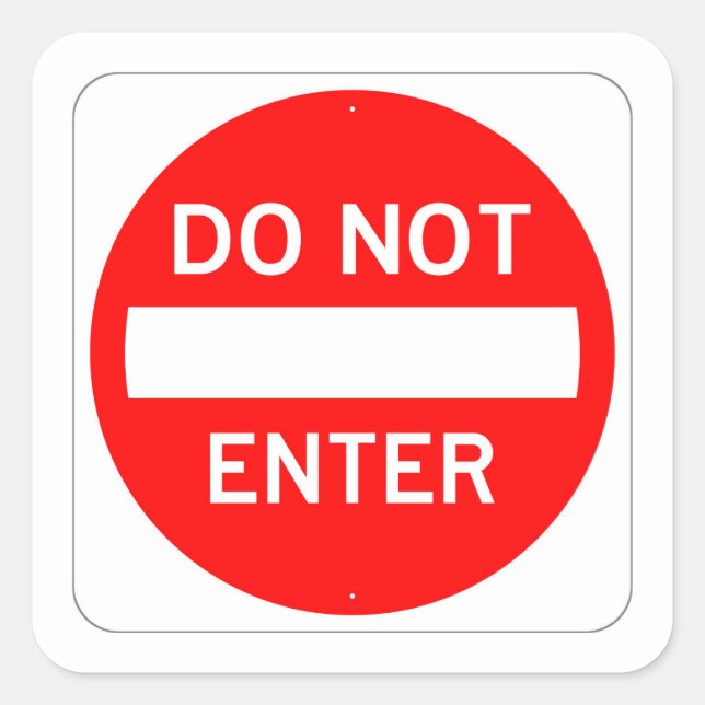 Muy divertido Clásico NO ENTRAR EN Rótulo Pegatina (Anverso)