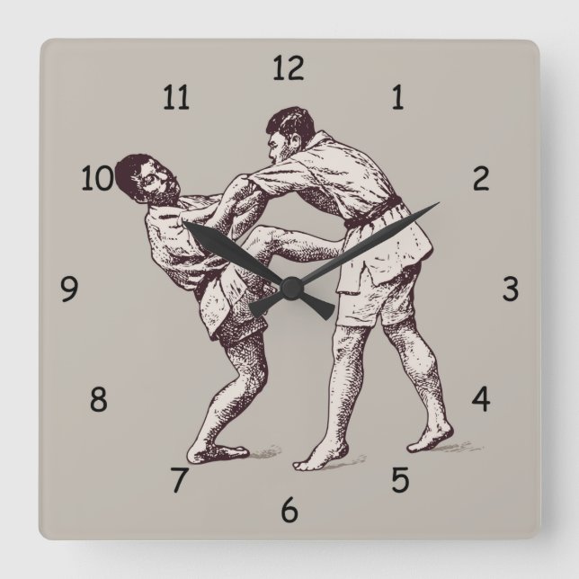 Muy divertido reloj de pared de artes marciales an (Anverso)