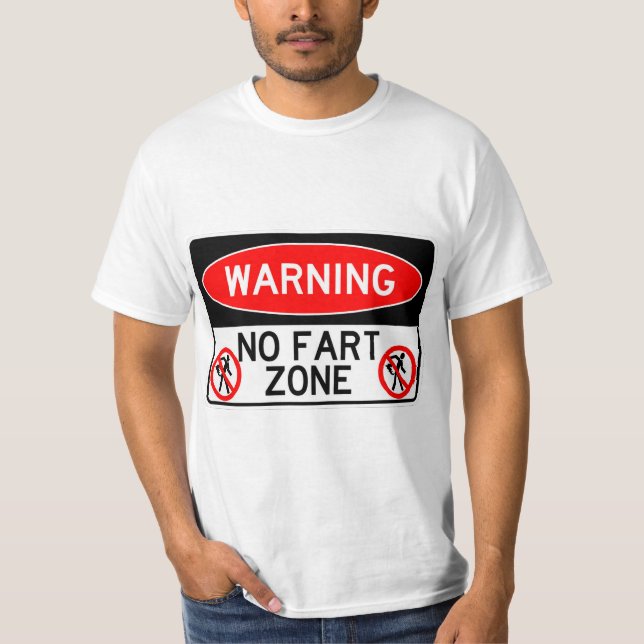Muy divertido sin camiseta de Rótulo Fart Zone (Anverso)