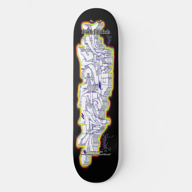 MUY Etiqueta 03 ~ Graffiti Art Pro Skateboard Deck (Anverso)