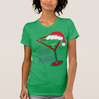 ¡Muy feliz! Camisa de Martini del navidad