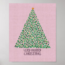 Muy Feliz Navidad acuarela Vacaciones de arte Impr