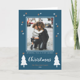 Muy Feliz Navidad Doodle Trees Foto moderna