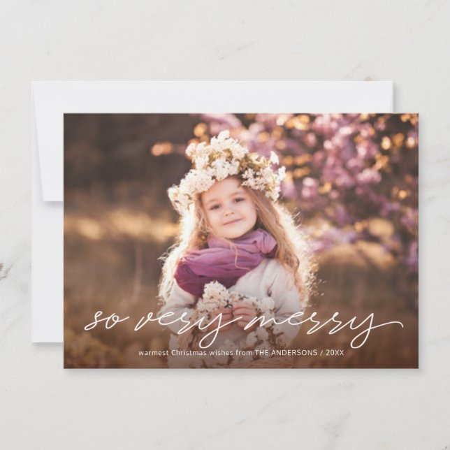 Muy Feliz Navidad Escrito A Mano. (Anverso)