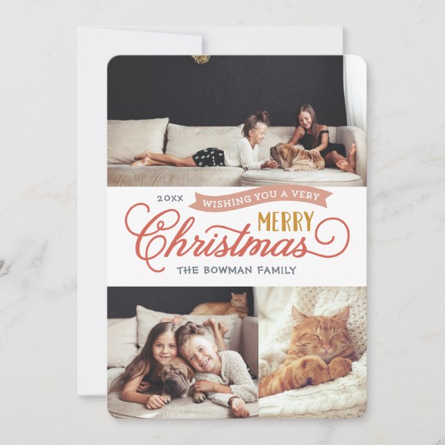 Muy Feliz Navidad Script 3 Foto (Anverso)