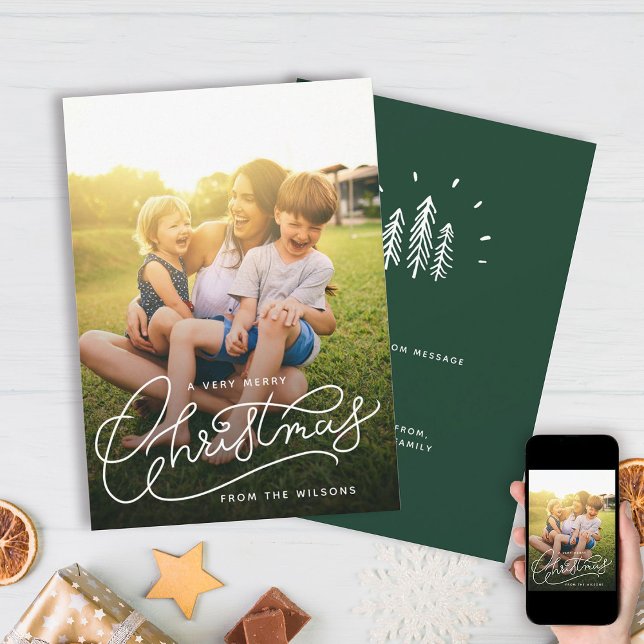 Muy Feliz Navidad Sencilla Foto Familiar Cubierta (Modern Minimalist Christmas magic for the whole crew! 🎄👨‍👩‍👧‍👦 #FestiveFamily #ChristmasStyle)