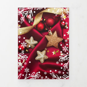 Muy Feliz Navidad. Tarjeta multifoto triple plegab