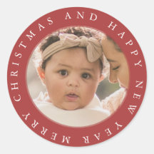 Muy Feliz Sello para sobres navideño