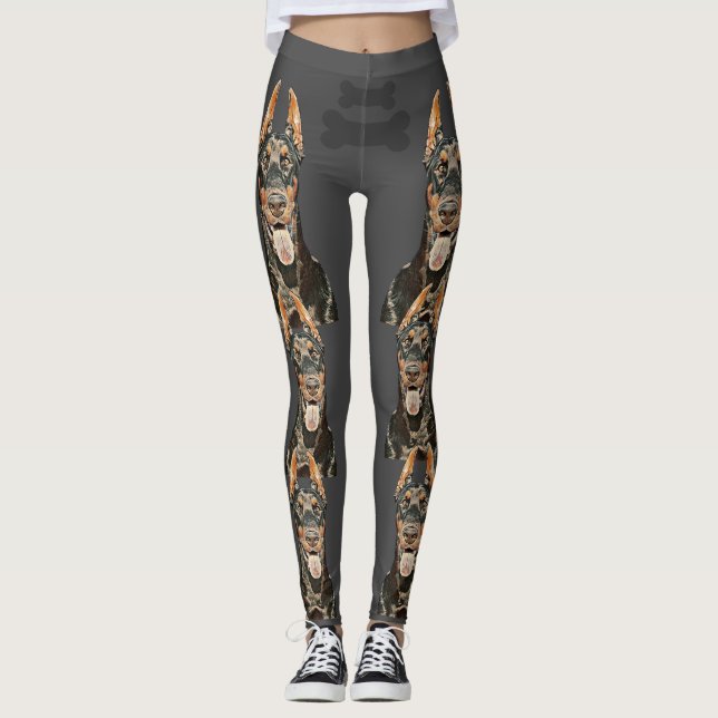 Muy Guay Doberman Pinscher Leggings (Anverso)