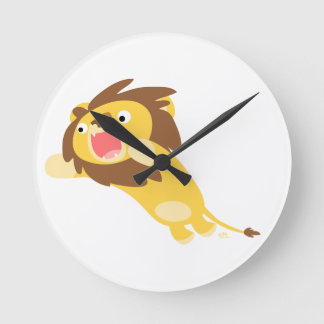 Muy hambriento reloj de pared de león Personalizad